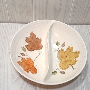 Metlox Poppytrail Woodland Gold Autumn Divided Dish